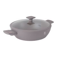 Pánev s titanovým povrchem a poklicí  32 cm Taupe Collection (1)