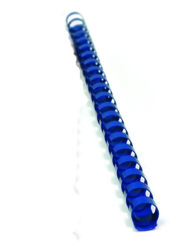 Vázací hřbet Eurosupplies plastový A4 průměr 14mm modrý 100ks