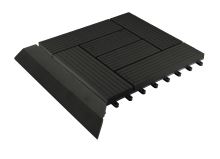 Přechodová lišta G21 Eben pro WPC dlaždice, 38,5 x 7,5 cm rohová (pravá) (5)