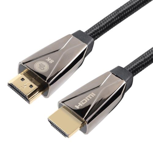 GOGHDMI100MM09 - Kabel GoGEN HDMI 2.1 / 8K UHD, 1m, pozlacený, opletený, černý