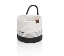 KELA Košík Hedda 20 cm směs bavlna/polyester bílo-černá KL-24455 (2)