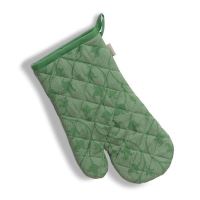 Chňapka KELA rukavice do trouby Cora 100% bavlna světle zelená/zelený vzor, 31 x 18 cm KL-12817 (1)