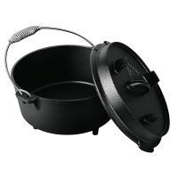 Hrnec litinový s poklicí 25 cm černý (1)