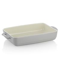 KELA Servírovací a zapékací miska Malin keramická světle šedá 37,5x22,0x7,0cm KL-15293 (4)