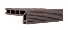 Terasové prkno G21 zakončovací, 2,5 x 14,8 x 400 cm, Dark Wood, WPC (3)