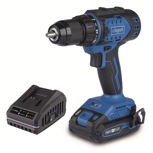 aku 20 V IXES vrtací šroubovák + 2Ah baterie + nabíječka 2,4 A Scheppach BC-DD60-X-SET S