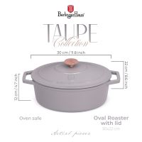 BERLINGERHAUS Pekáč litinový s poklicí 30 cm Taupe Collection BH-6541 (2)