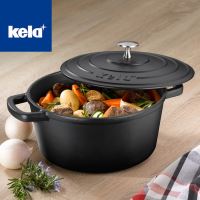 KELA Pekáč litinový s poklicí CALIDO 26 cm černá KL-12472 (2)