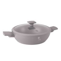 Pánev s titanovým povrchem a poklicí  28 cm Taupe Collection (9)