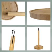 KELA Držák kuchyňských rolí Clea bambus světle hnědý 33,0cm 16,0cm KL-12029 (3)