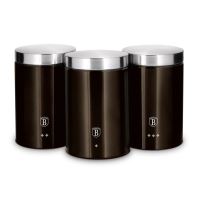 BERLINGERHAUS Dóza na potraviny sada 3 ks Shiny Black Collection BH-6828 (2)