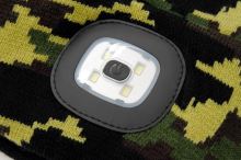 LED čelovka Cattara čepice ARMY s LED svítilnou USB nabíjení (4)
