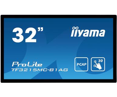 Dotykový monitor IIYAMA ProLite TF3215MC-B1AG, 31,5" kioskový LED, PCAP, USB, VGA/HDMI, matný, bez rámečku, černý