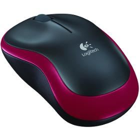 Logitech Wireless Mouse M185  - červená