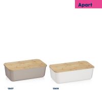 Chlebník Apart plast / dřevo bílá (6)