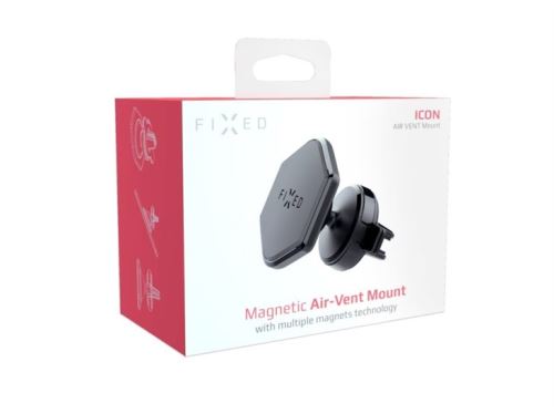 Magnetický držák FIXED Icon Air Vent do ventilace s kloubem, černý
