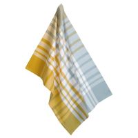 KELA Utěrka na nádobí Svea 70x50 cm kari žlutá/modrá kostkovaná KL-12798 (1)