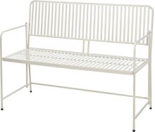 PROGARDEN Zahradní lavice BISTRO 118 cm bílá KO-X71000560 (1)