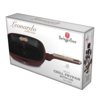 BERLINGERHAUS Grilovací pánev s titanovým povrchem a poklicí 28 cm Leonardo Nordic Collection BH-8298