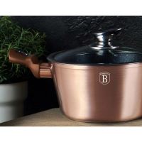 BERLINGERHAUS Kastrol s mramorovým povrchem a poklicí 28 cm Rosegold Metallic Line BH-1516 (4)