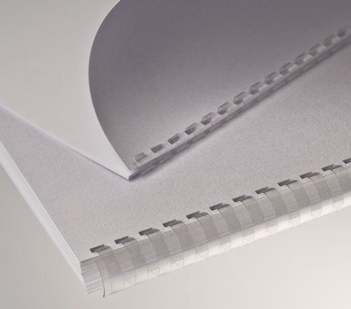 Vázací hřbet Eurosupplies / OEM plastový A4 průměr 12,5 (12) mm čirý 100ks