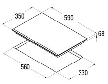 Indukční deska CATA IB 2 PLUS BK 35 cm 2 zóny jediná horizontální na trhu (2)