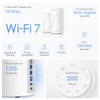 WiFi router TP-Link Deco BE85(2-pack) AXE19000, WiFi 7, 1x 10GLAN, 2x 2.5GLAN, 1x 10GLAN/SFP+, USB, 2,4/5/6GHz (4)