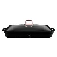 BERLINGERHAUS Pánev grilovací s titanovým povrchem a poklicí 34 cm Black Rose Collection BH-7789 (2)