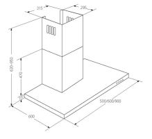 Odsavač par CATA EMPIRE VIP KD 542060 SLIM + DÁLKOVÉ OVLÁDÁNÍ (1)