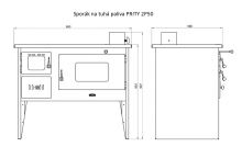 Sporák na tuhá paliva PRITY 2P50, pravá (1)