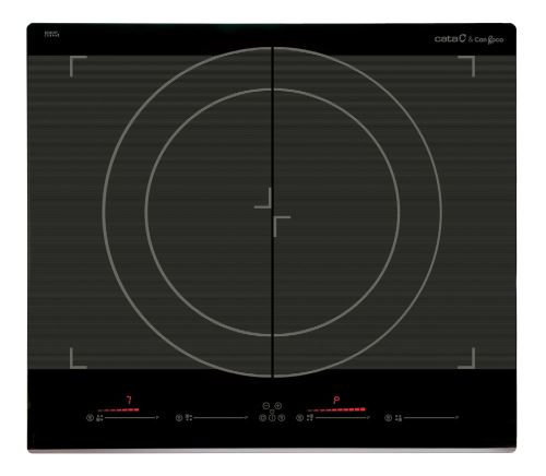 Indukční deska CATA GIGA 600 BK 60 cm 4 zóny gigazóna 40 cm