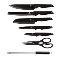 BERLINGERHAUS Sada nožů ve stojanu 8 ks Black Silver Collection BH-2565 (1)