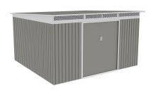 Zahradní domek G21 GRAH 1132 - 340 x 333 cm, metalický šedý (1)
