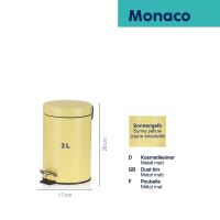 KELA Koš kosmetický MONACO 3l žlutý KL-24311 (2)