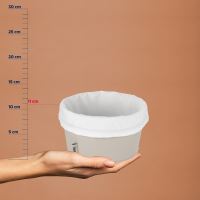 KELA Košík na chleba Grana PU kůže stříbrná šedá 11,0cm 19,0cm KL-12545 (2)