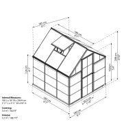 polykarbonátový skleník Palram hybrid 6x6 + ZDARMA základna skleníku + prodloužená ZÁRUKA 10 LET (1)