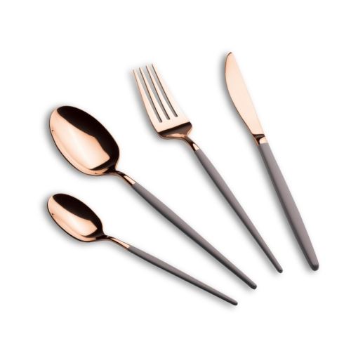 Sada příborů Berlingerhaus nerez 24 ks leštěná Taupe - Rose Gold