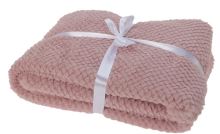 HOMESTYLING Deka fleece 130 x 160 cm starorůžová KO-AAE329840 (1)
