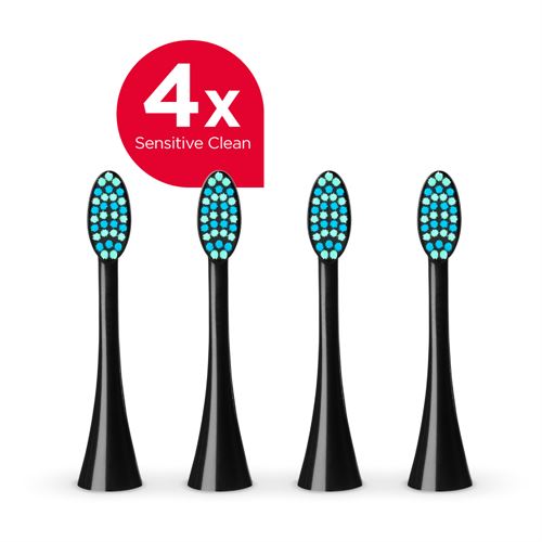 CONCEPT ZK0073 Náhradní hlavice k zubním kartáčkům PERFECT SMILE ZK701x, Sensitive Clean, 4 ks, černé CONCEPT ZK0073 Náhradní hlavice k zubním kartáčkům PERFECT SMILE ZK701x, Sensitive Clean, 4 ks, černé