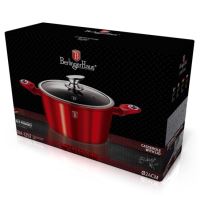 BERLINGERHAUS Kastrol s mramorovým povrchem a poklicí 24 cm Burgundy Metallic Line BH-1257 (4)