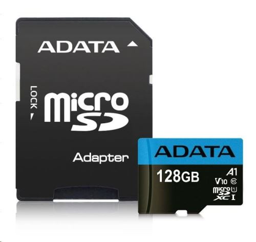 Paměťová karta Adata MicroSDXC Premier 128GB UHS-I Class 10, s adaptérem