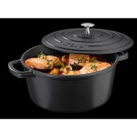 KELA Pekáč litinový s poklicí CALIDO 26 cm černá KL-12472 (1)