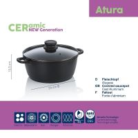 Hrnec Atura litý hliník černý 24 cm 3,2 l (2)