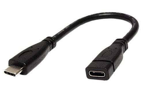 Kabel USB 3.1 USB C(M) - USB C(F) prodlužovací, 0,15m