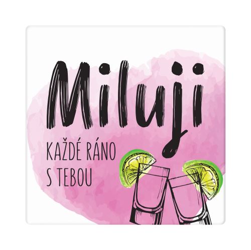 Albi Keramický podtácek Alkohol: spousta zážitků žádné vzpomínky 10,7x10,7x0,6cm