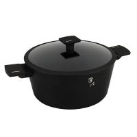 Kastrol s titanovým povrchem a poklicí 28 cm Matte Black Collection (2)