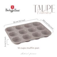 BERLINGERHAUS Forma na muffiny s nepřilnavým povrchem 12 ks Taupe Collection BH-7947 (2)