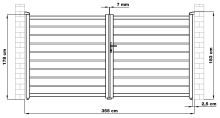 Brána G21 Reno 350x176 cm dvoukřídlá, antracitová (8)