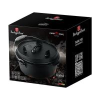 Hrnec litinový s poklicí 25 cm černý (2)