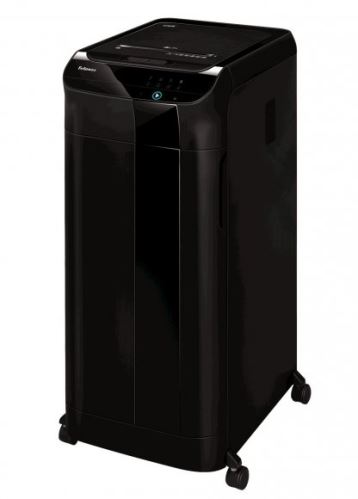 Skartovač Fellowes AutoMax 550C, P-4, Cross cut 4×38mm, zásuvka 550 listů, 83l, CD+DVD, CC, Sponky, NBÚ